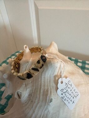 Chico’s faux tortoise square stretch bracelet